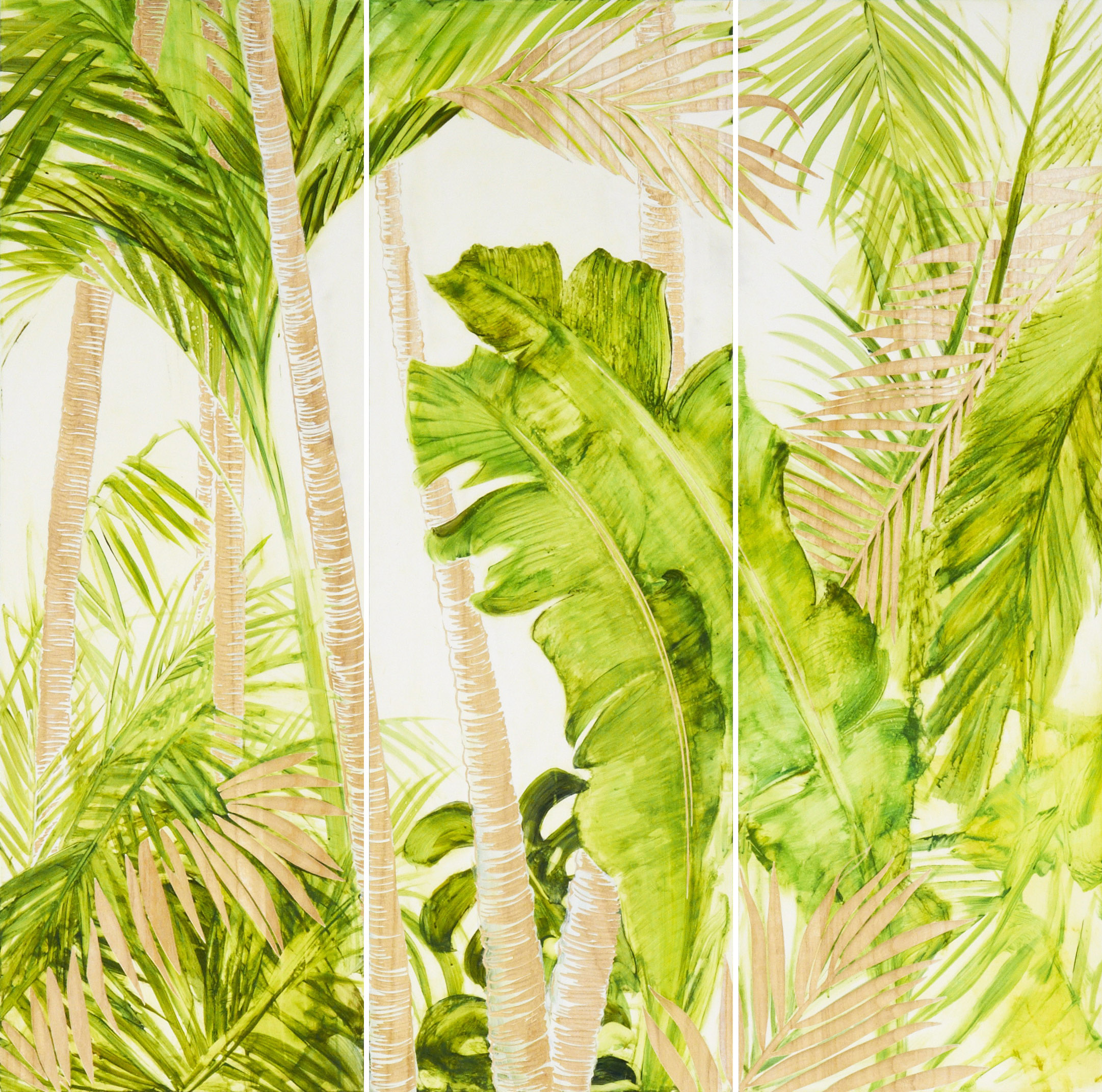 HP089 Wall Décor art wood panel hand carved botanical